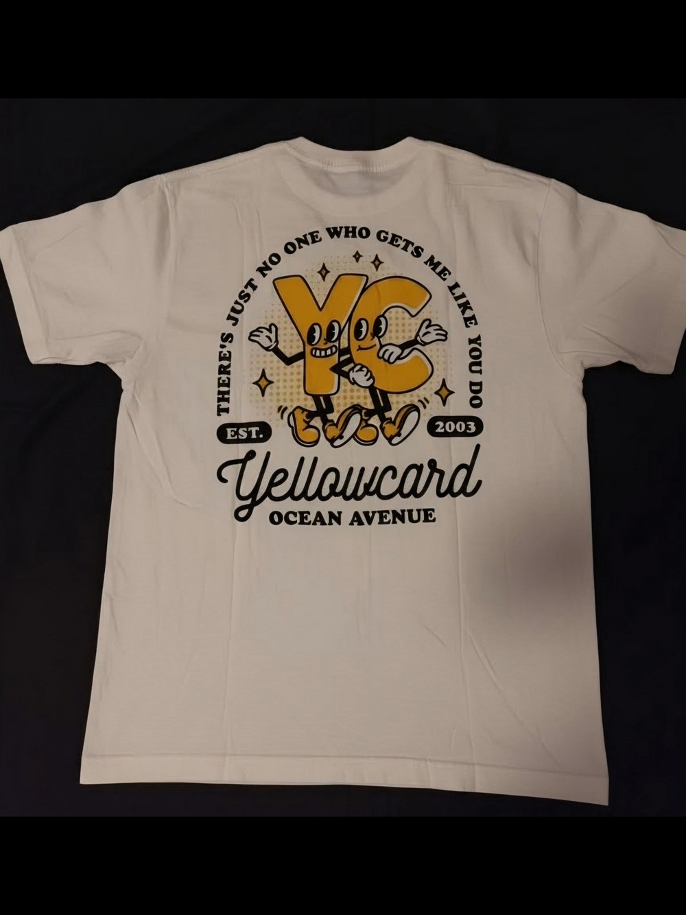Tultex Yellowcard 'YC' Graphic Tee in Cream and Yellow